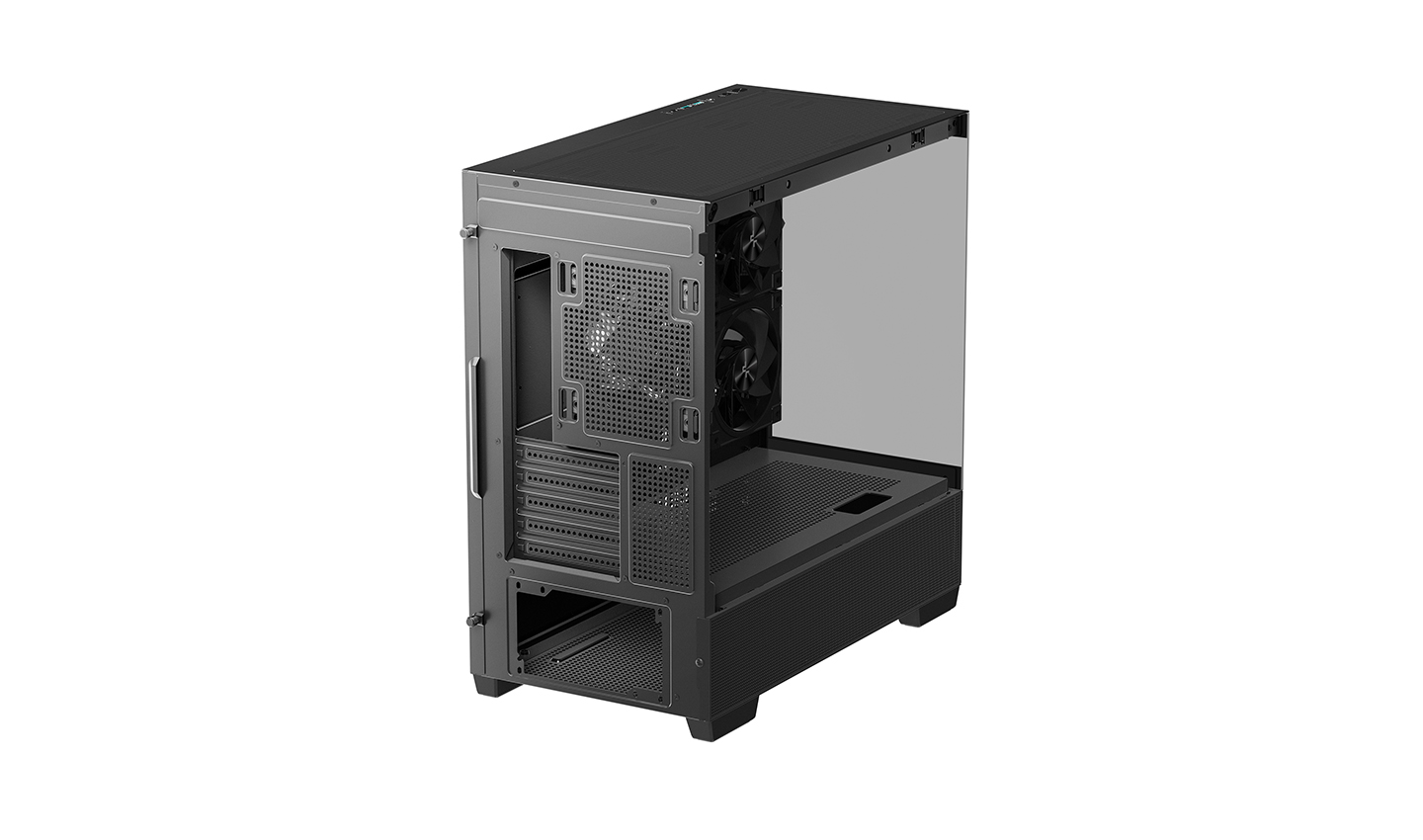 Deepcool CG380 3F Micro-ATX Mid Tower Tempered Glass Side Panel Black PC Case With Pre-Installed PWM ARGB Fans ( R-CG380-BKAGM3-G ) - Image 6