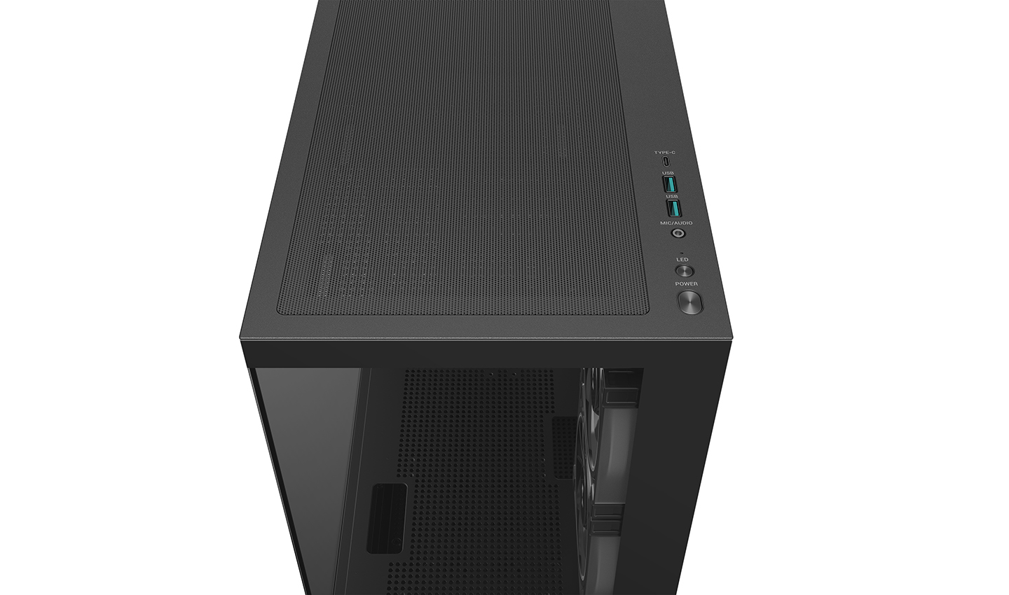 Deepcool CG380 3F Micro-ATX Mid Tower Tempered Glass Side Panel Black PC Case With Pre-Installed PWM ARGB Fans ( R-CG380-BKAGM3-G ) - Image 7