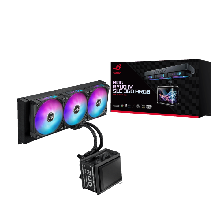 Asus ROG Ryuo IV SLC 360 ARGB 360mm Curved Display CPU Liquid Cooler
