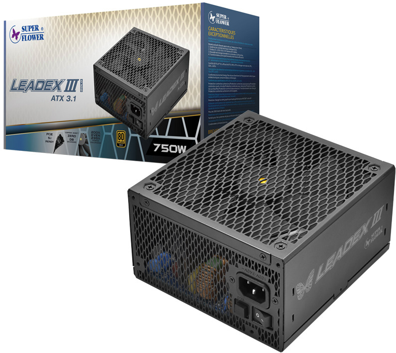 Super Flower LEADEX III GOLD UP ATX 3.1 750W PCIE 5.1 Ready 80PLUS Gold Certified Fully Modular Power Supply Unit ( SF-750F14GE )