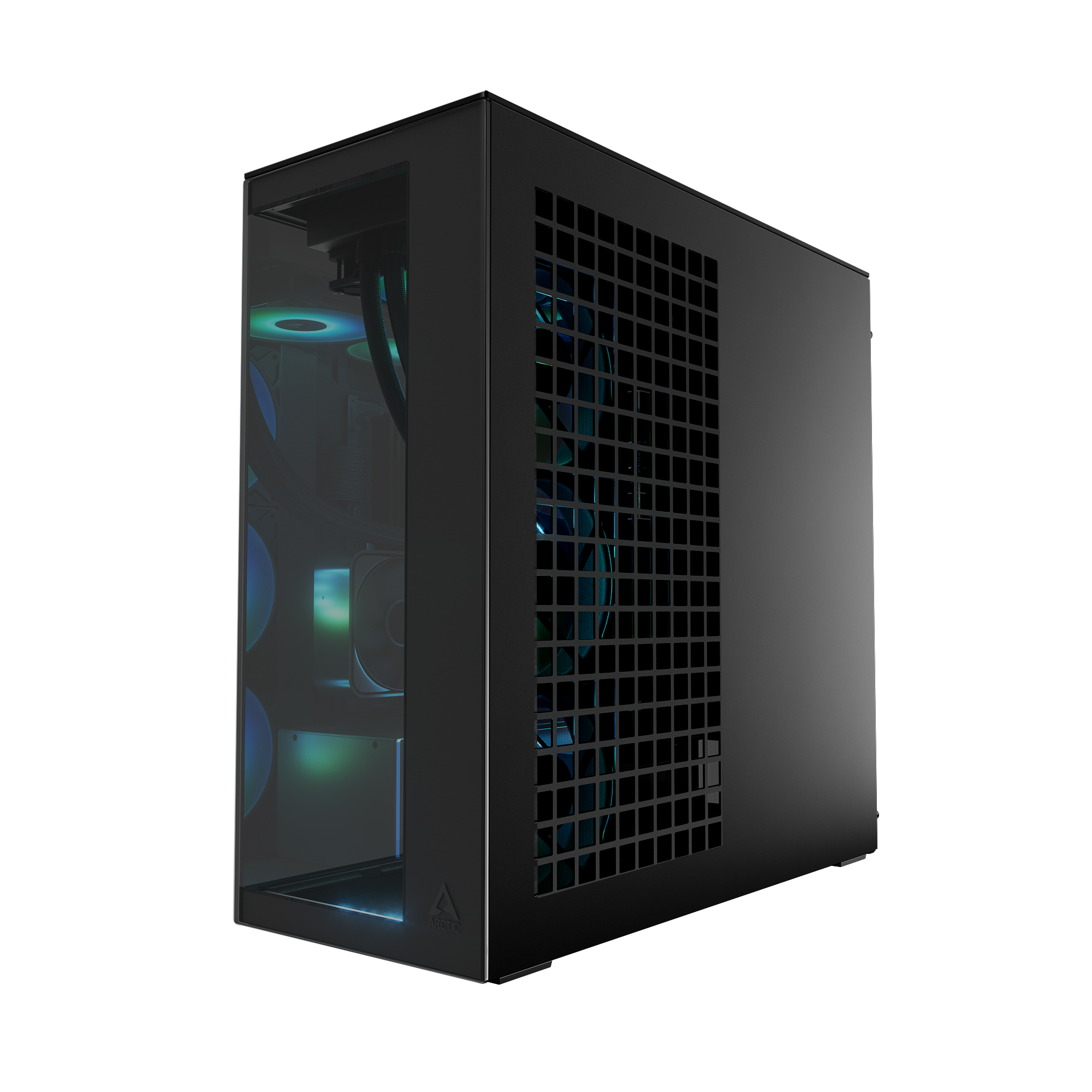 Arctic Xtender VG Black ARGB Premium E-ATX Mid Tower Tinted Tempered Glass Side Panel PC Case With Vertical GPU Mounting & Pre-Installed ARGB Fans ( ACPCC00016A ) - Image 5