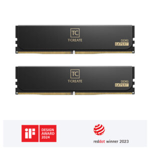TeamGroup T-Create Expert DDR5 64GB (32GB x 2) 6400MHz CL34 Black Desktop RAM ( CTCED564G6400HC34BDC01 )