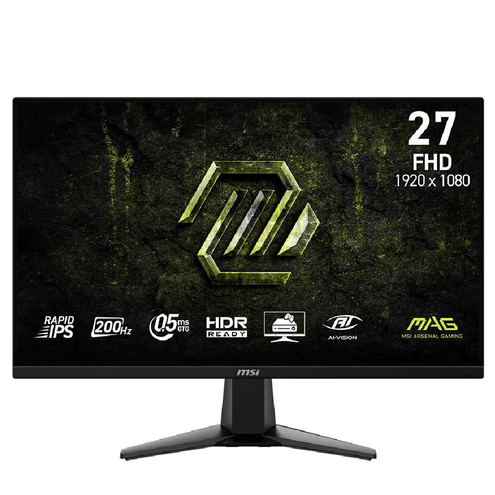 MSI MAG 275F E20 27-Inch Flat FHD Rapid IPS 200HZ 0.5ms (GTG), 1ms(MPRT) Adaptive-Sync Anti-glare Gaming Monitor ( 9S6-3CE21M-058 )