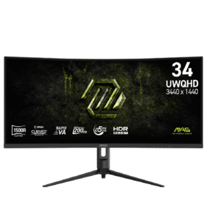 MSI MAG 342CQRF E20 34-Inch Curve 1500R Rapid VA Panel UWQHD 200Hz 0.5ms Adaptive-Sync HDR Ready Anti-glare Gaming Monitor