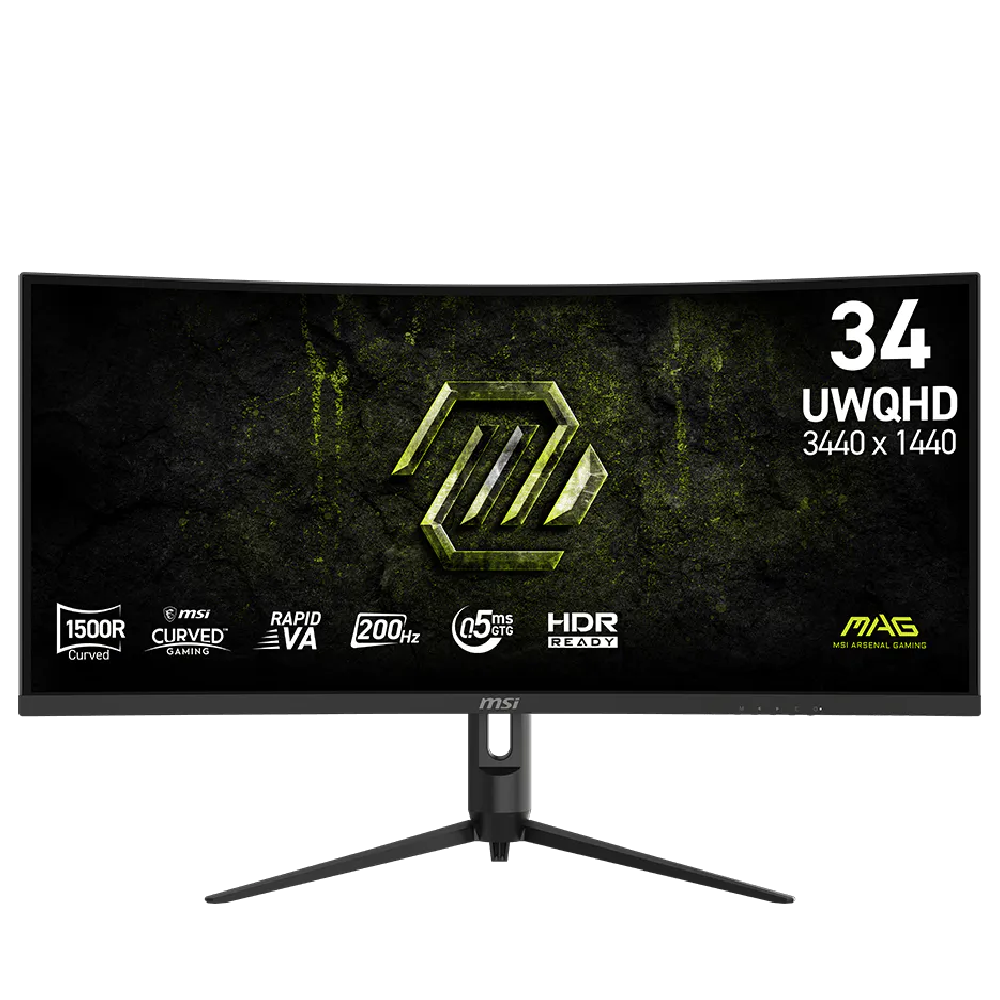 MSI MAG 342CQRF E20 34-Inch Curve 1500R Rapid VA Panel UWQHD 200Hz 0.5ms Adaptive-Sync HDR Ready Anti-glare Gaming Monitor
