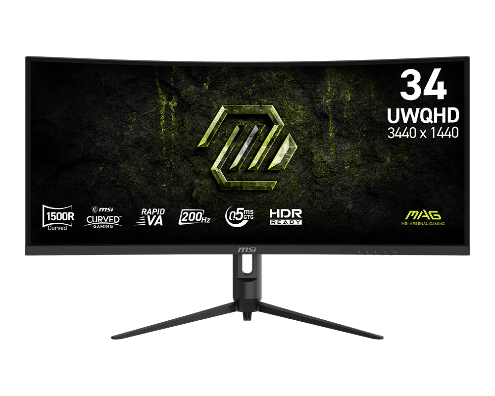 MSI MAG 342CQRF E20 34-Inch Curve 1500R Rapid VA Panel UWQHD 200Hz 0.5ms Adaptive-Sync HDR Ready Anti-glare Gaming Monitor - Image 2