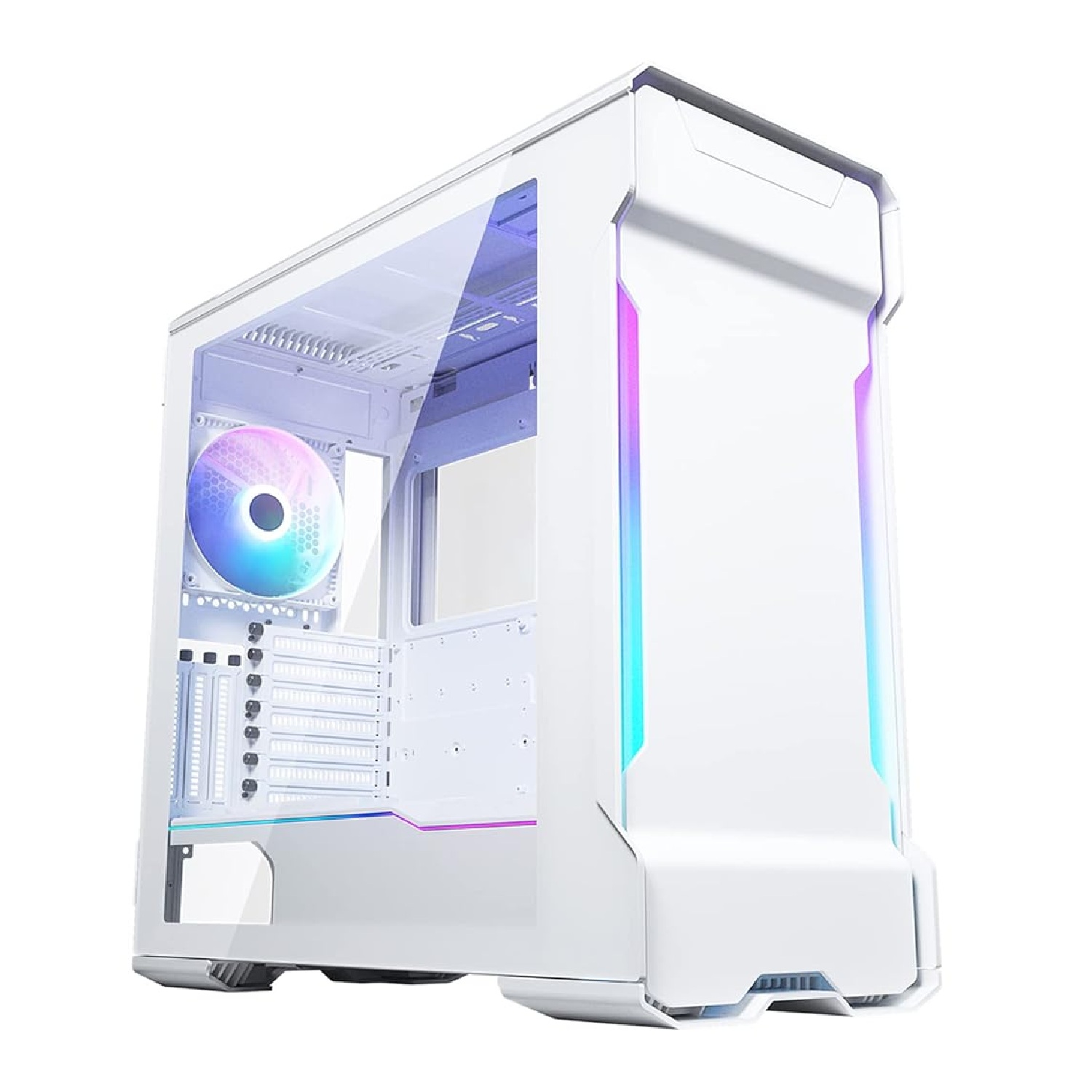 Phanteks Enthoo Evolv X Matte White E-ATX Mid Tower Tempered Glass Side Panel Black PC Case With Pre-installed Case Fans ( PH-ES518XTG-DMW01 )