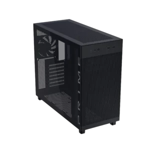 Asus Prime AP303 Tempered Glass Panel ATX Mid Tower Black PC Case With Pre-installed Fans 