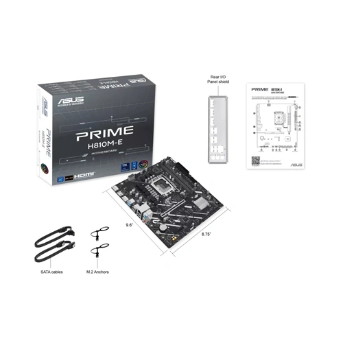 Asus PRIME H810M-E micro-ATX Motherboard ( Intel Socket LGA1851, Supports Intel Core Ultra Processors (Series 2), 2 x DDR5 RAM Slots, Max 128GB RAM ) - Image 2