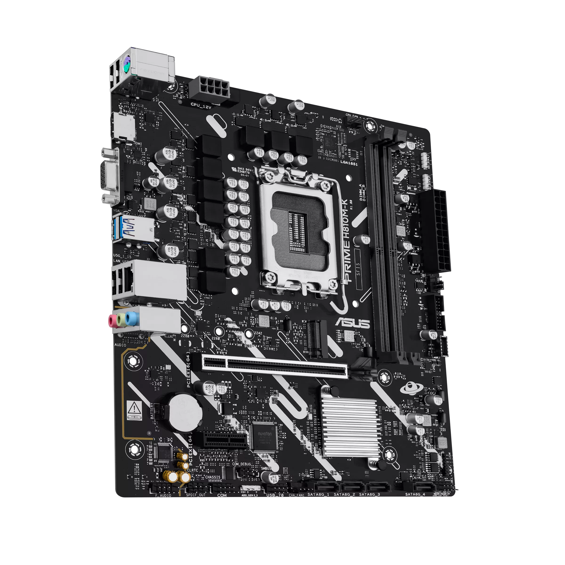 Asus PRIME H810M-K micro-ATX Motherboard ( Intel Socket LGA1851, Supports Intel Core Ultra Processors (Series 2), 2 x DDR5 RAM Slots, Max 128GB RAM ) - Image 4