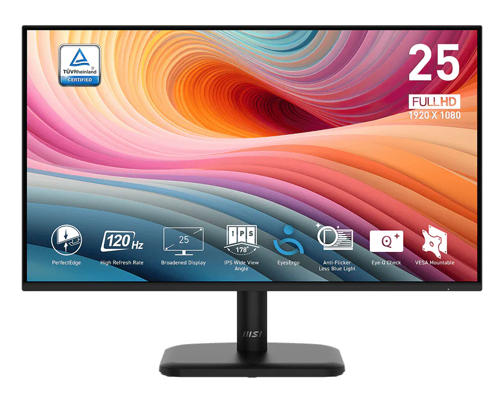 MSI PRO MP251L E2 24.5-Inch Flat FHD IPS 120Hz 1ms(MPRT), 4ms (GTG) Adaptive-Sync Anti-glare Business Productivity Monitors (9S6-3PD2CM-026 ) - Image 2