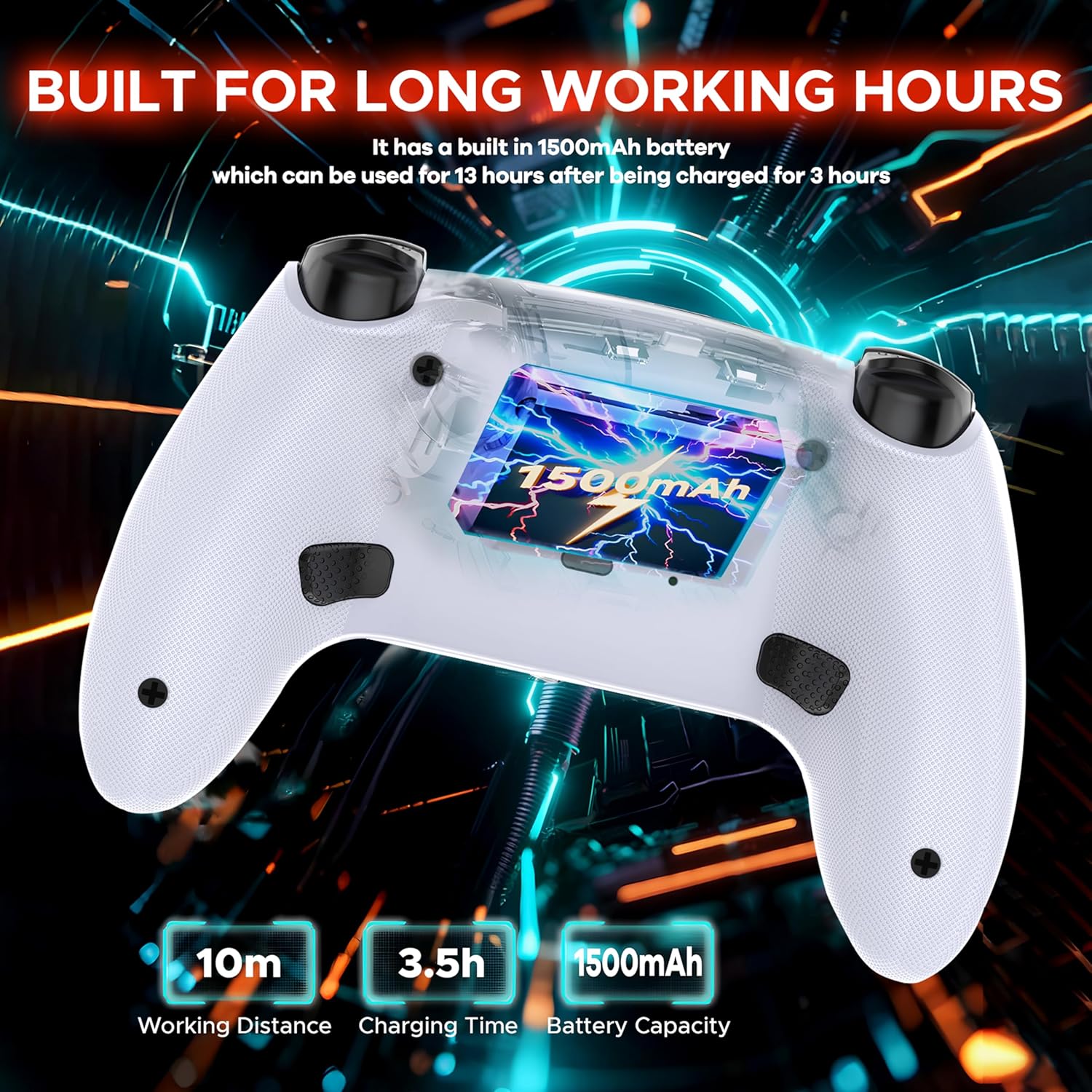Ant Esports Powerstrike PS5 White Wireless Gamepad - Image 7