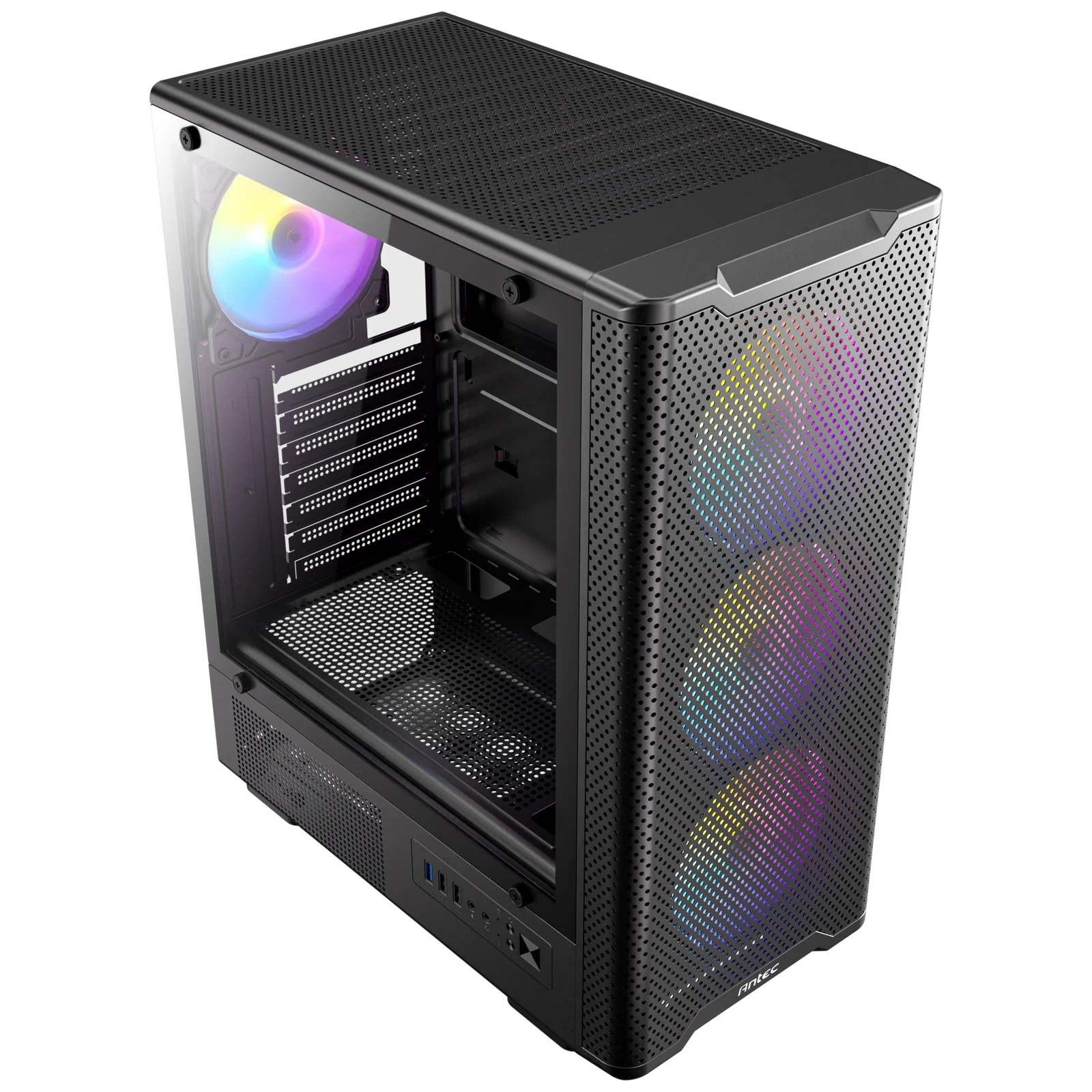 Antec VX310 ARGB ATX Mid Tower Tempered Glass Side Panel Black Pc Cabinet With Pre-installed ARGB Fans - Image 8