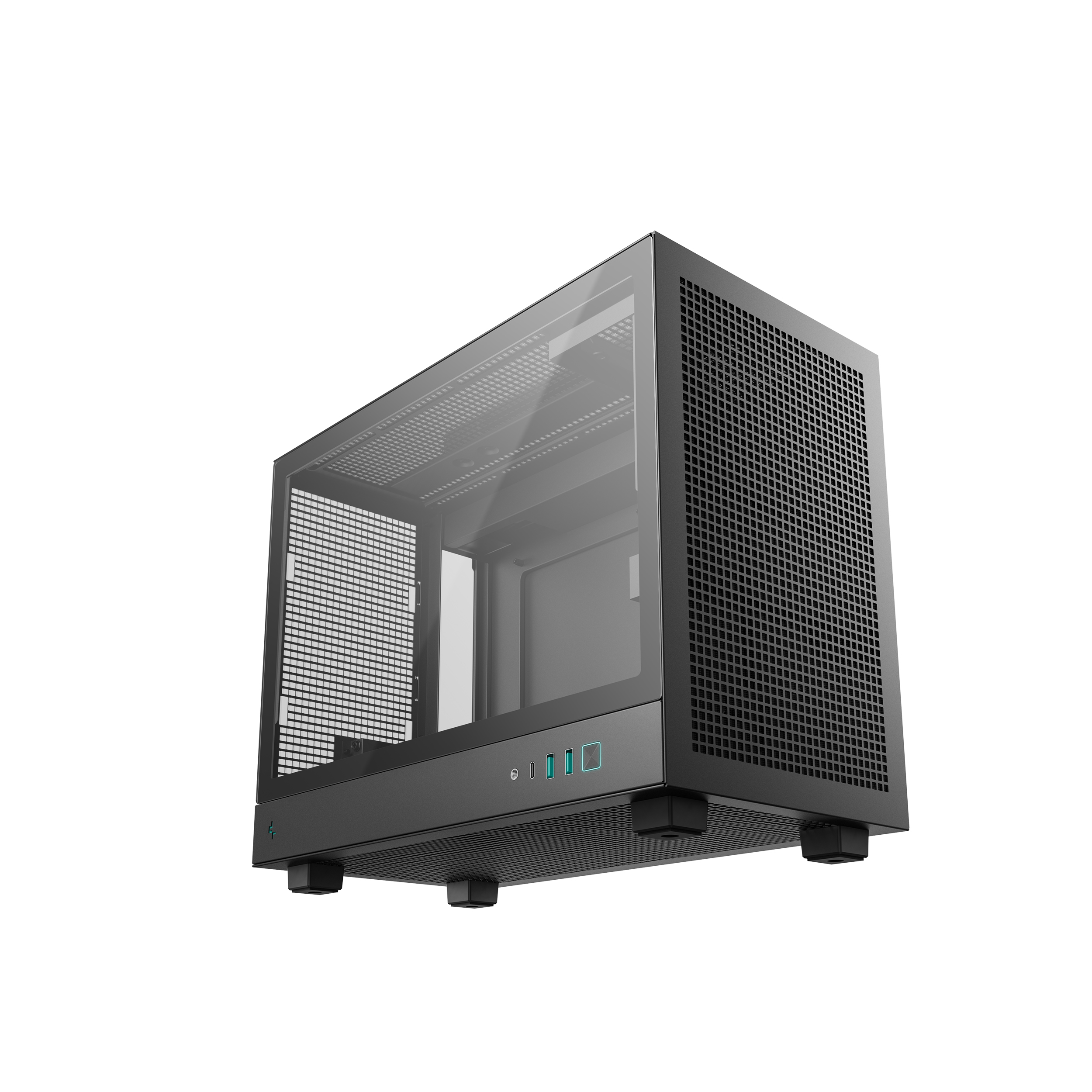 DeepCool CH160 Plus Micro-ATX Mini Tower Tempered Glass Side Panel Black Compact Evolved PC Case ( R-CH160-BKNGM0-G ) - Image 2