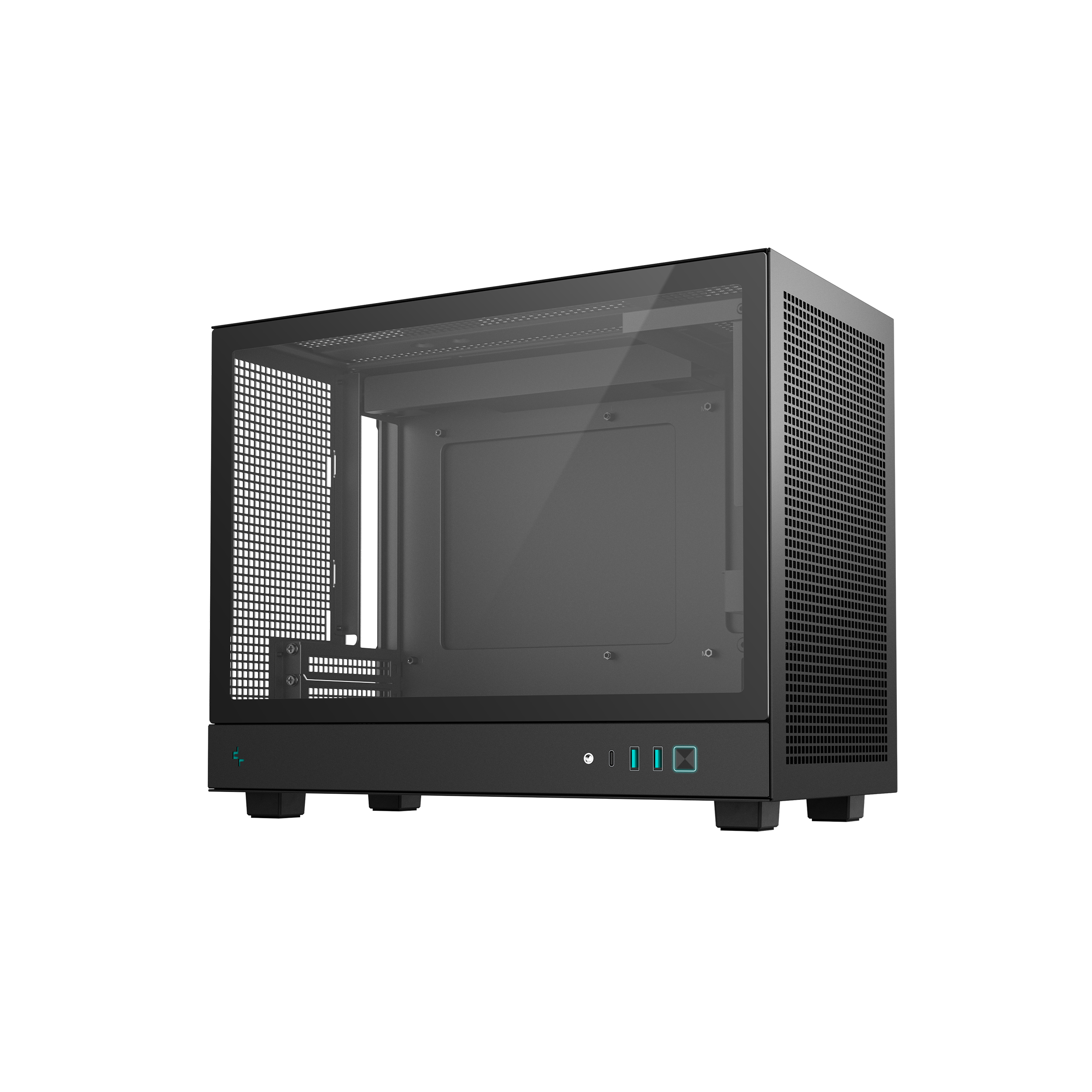 DeepCool CH160 Plus Micro-ATX Mini Tower Tempered Glass Side Panel Black Compact Evolved PC Case ( R-CH160-BKNGM0-G ) - Image 3
