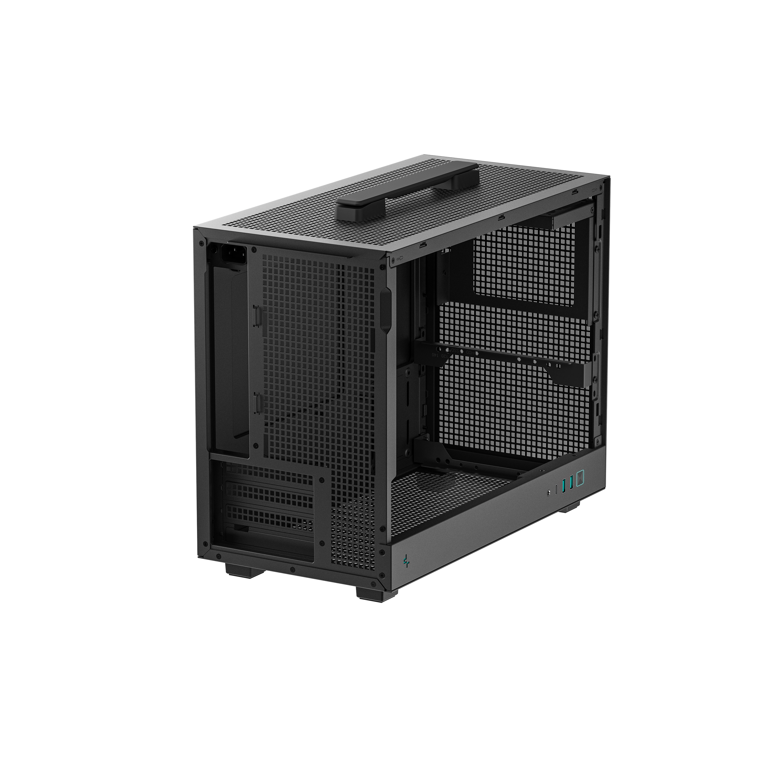 DeepCool CH160 Plus Micro-ATX Mini Tower Tempered Glass Side Panel Black Compact Evolved PC Case ( R-CH160-BKNGM0-G ) - Image 7