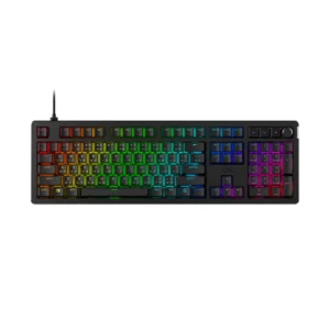 HyperX Alloy Rise Wired Mechanical Ultra-Customizable Black Gaming Keyboard With Smart Ambient Light Sensor & Hot-Swappable HyperX Red- Linear Key Switches ( 7G7A3AA#ABA )