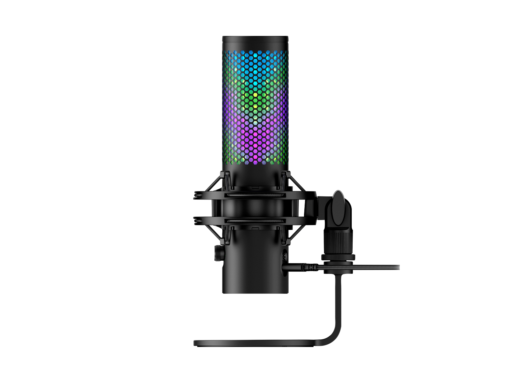 HyperX QuadCast 2 S Cardioid, Omnidirectional, Bi-directional, Stereo Black USB Microphone With 100+ aRGB LEDs ( 9A273AA ) - Image 5