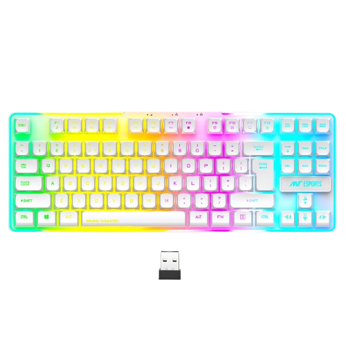 Ant Esports MK720 Pro V2 Membrane Wireless White Gaming Keyboard ( AEPP0275 )