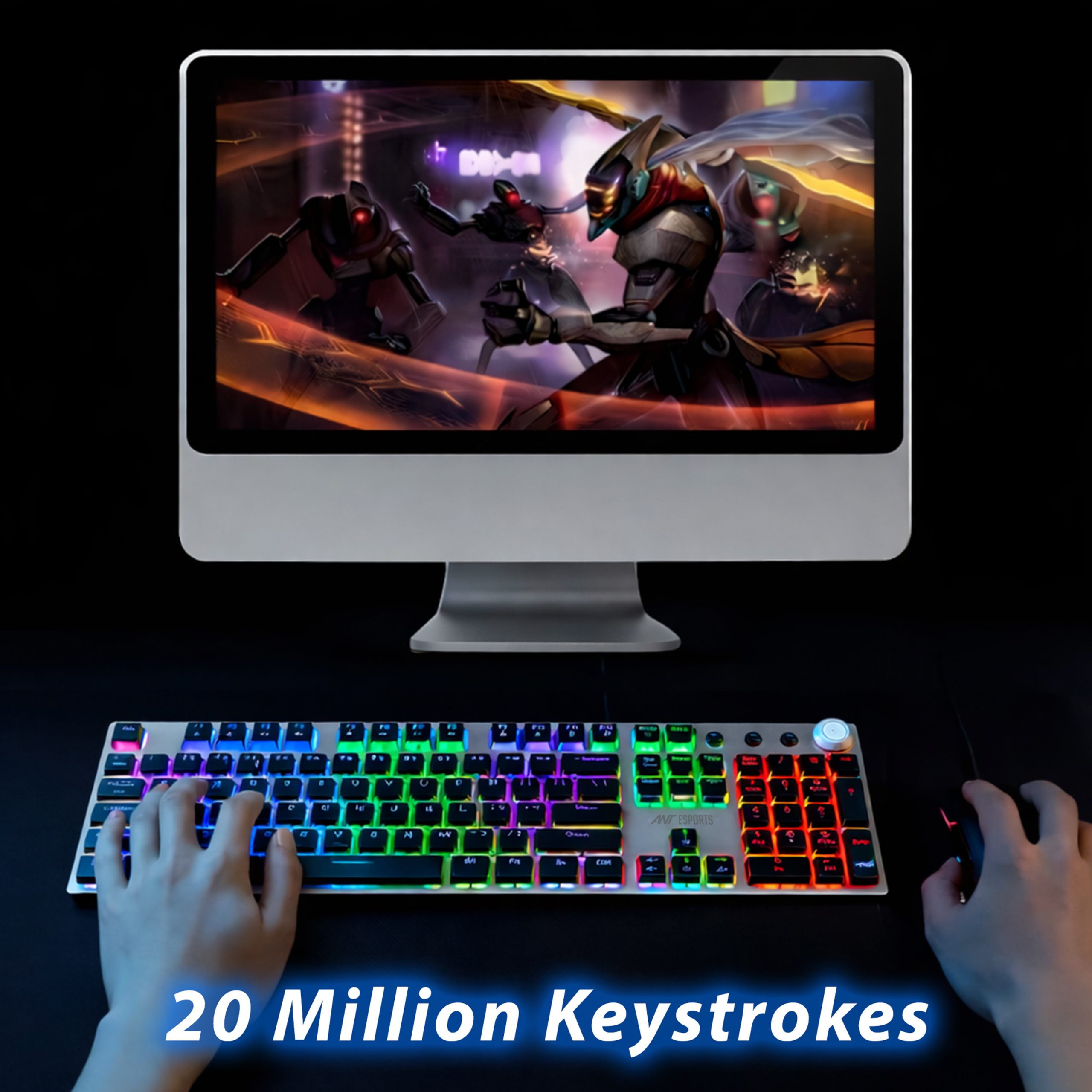 Ant Esports MK 4400 Pro Wireless Mechanical RGB Black Gaming Keyboard With ANT Mechanical Red Switches ( AEPP0337 ) - Image 5