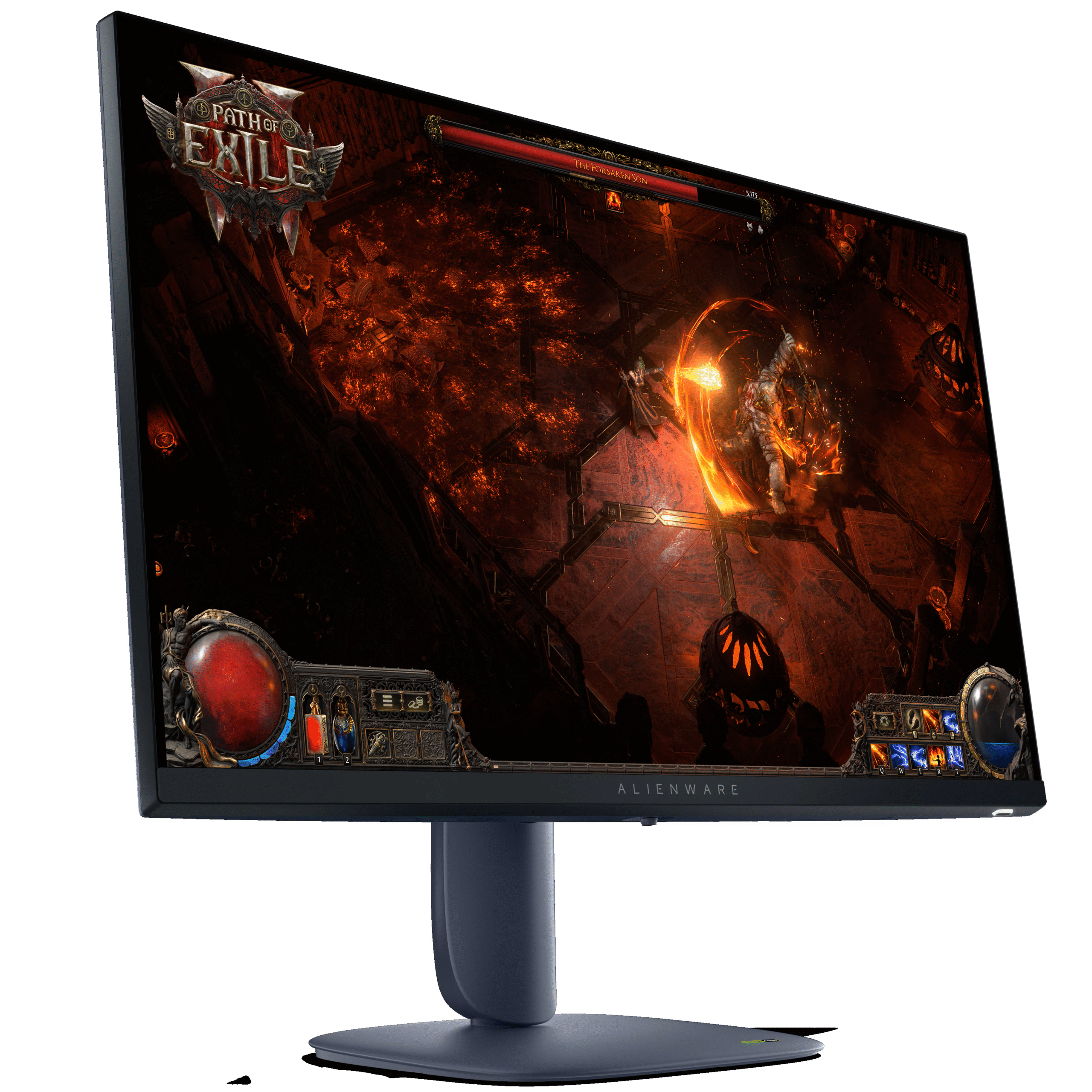 Dell Alienware 27 AW2725DM 27-inch Flat Screen Fast IPS WQHD 180Hz 1ms GTG AMD FreeSync NVIDIA G-SYNC Compatible VESA AdaptiveSync Narrow Bezel Interstellar Indigo Monitor