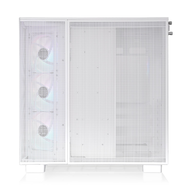Thermaltake View 380 XL TG ARGB Snow ATX Mid Tower 4mm Tempered Glass Side Panel Dual-Chamber White PC Case With Pre-installed Hydraulic Bearing ARGB Lite Fans ( CA-11E-00M6WN-00 ) - Image 4