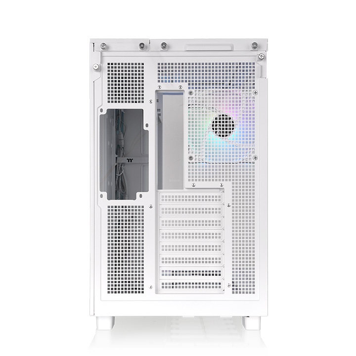Thermaltake View 380 XL TG ARGB Snow ATX Mid Tower 4mm Tempered Glass Side Panel Dual-Chamber White PC Case With Pre-installed Hydraulic Bearing ARGB Lite Fans ( CA-11E-00M6WN-00 ) - Image 5
