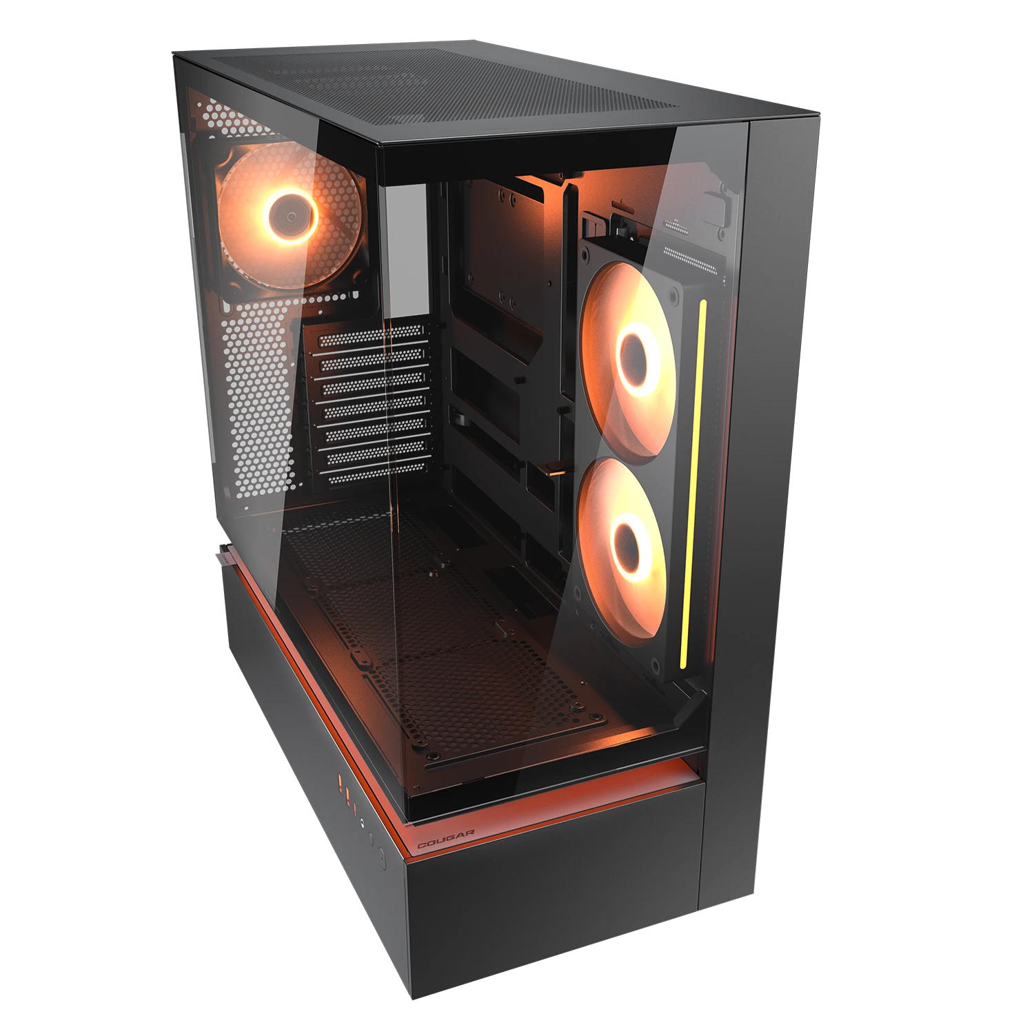 Cougar CFV235 Glass Black ATX Mid Tower Glass Panel PC Case With Pre Installed ARGB PWM Fans ( CGR-2DA4B ) - Image 4