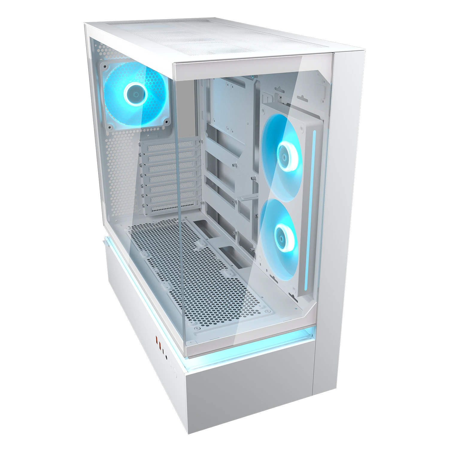 Cougar CFV235 Glass White ATX Mid Tower Glass Panel PC Case With Pre Installed ARGB PWM Fans ( CGR-2DA4W ) - Image 4
