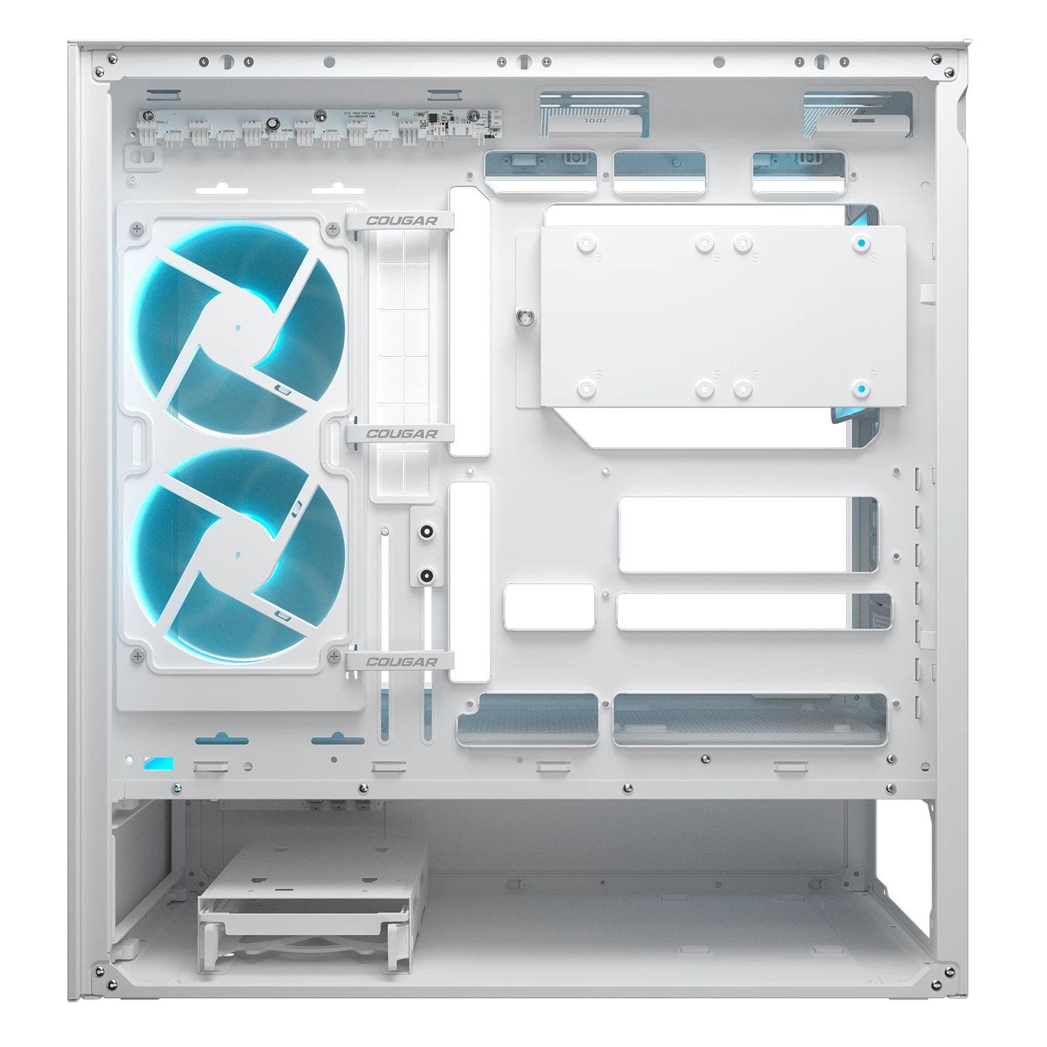 Cougar CFV235 Glass White ATX Mid Tower Glass Panel PC Case With Pre Installed ARGB PWM Fans ( CGR-2DA4W ) - Image 7