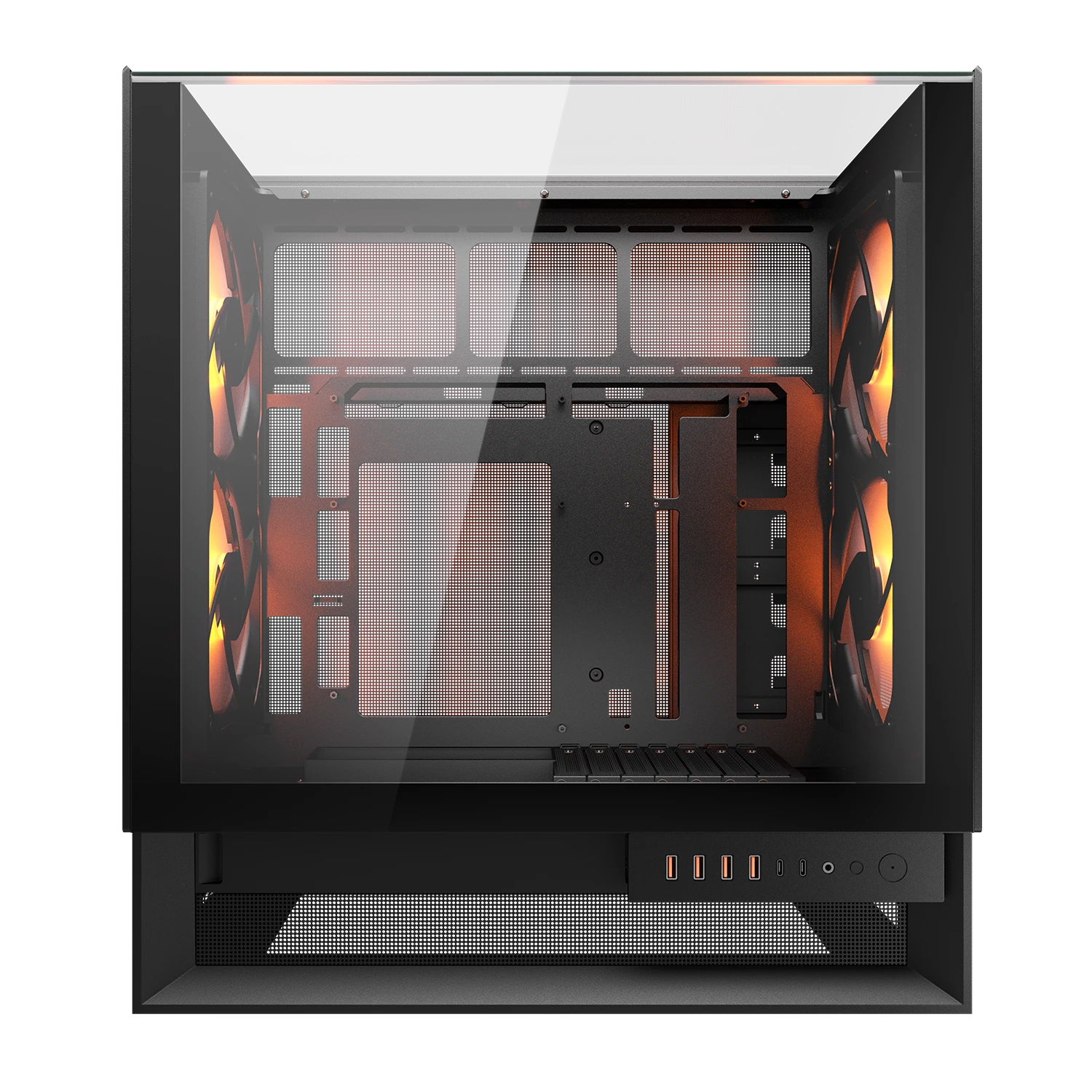 Cougar OmnyX Black ATX Mid Tower Dual Transparent Glass Panels ARGB PC Case With Pre Installed ARGB PWM Fans ( CGR-2WA3B-RGB ) - Image 3