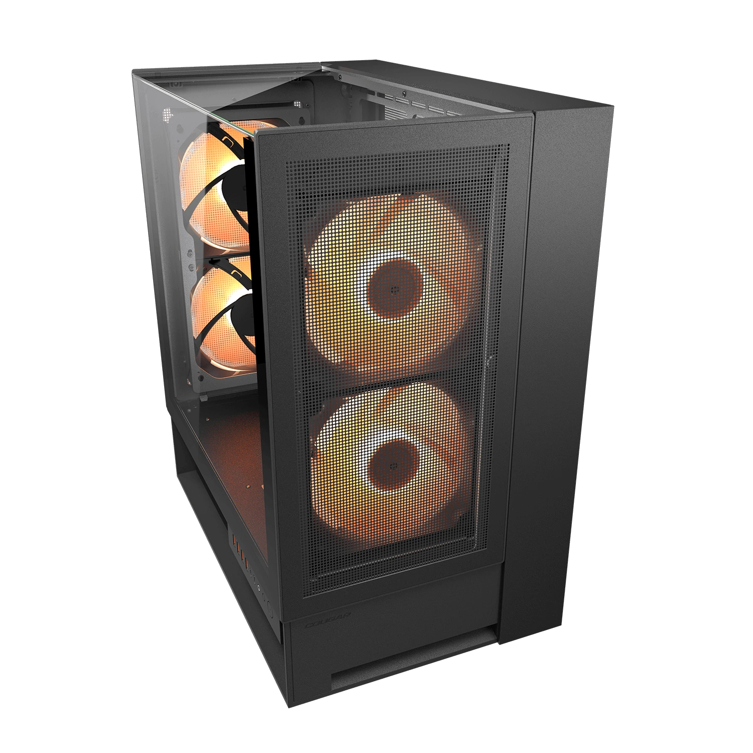 Cougar OmnyX Black ATX Mid Tower Dual Transparent Glass Panels ARGB PC Case With Pre Installed ARGB PWM Fans ( CGR-2WA3B-RGB ) - Image 5