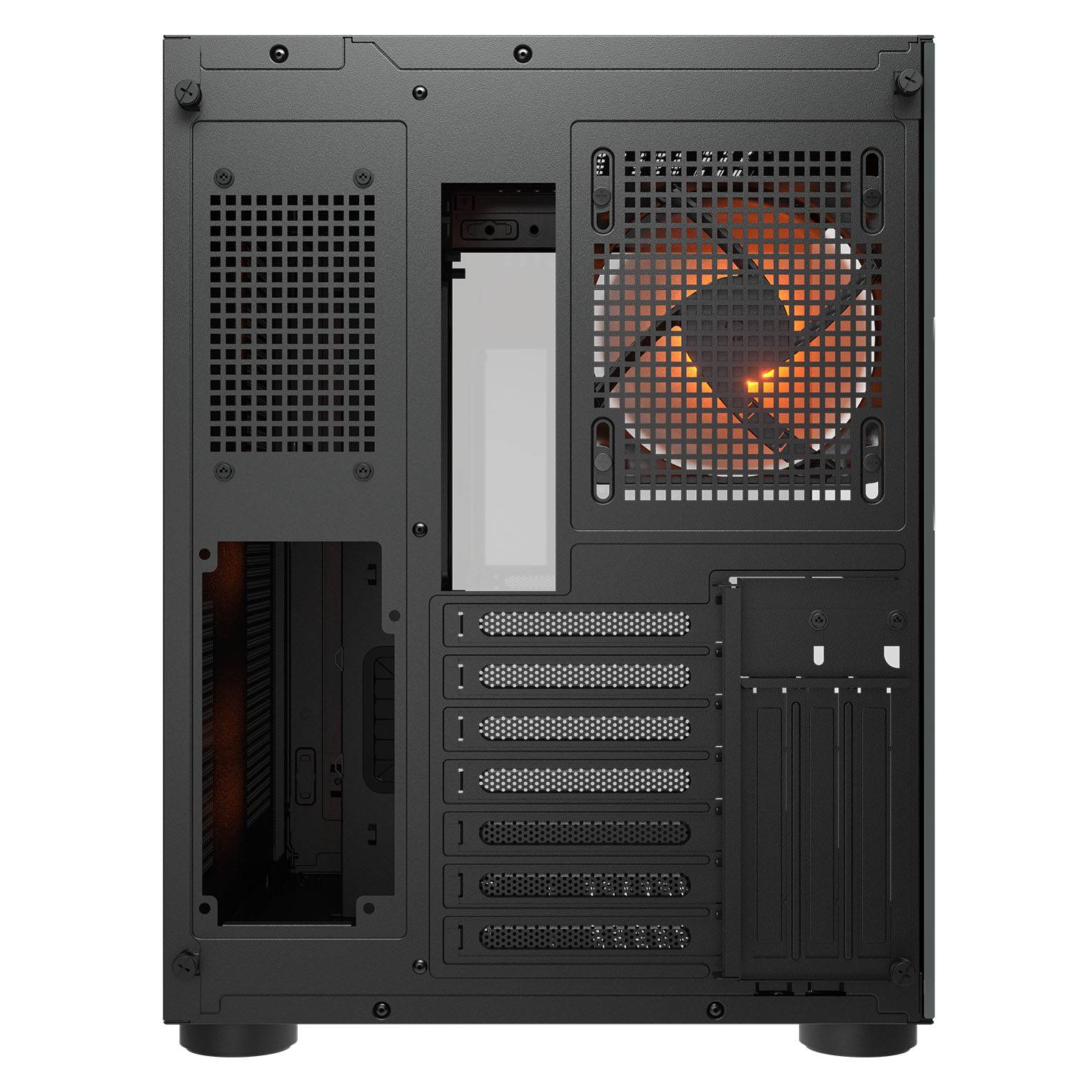 Cougar FV150 RGB Black ATX Mid Tower Dual-Chamber Design Tempered Glass Panels PC Case With Pre Installed ARGB PWM Fans ( CGR-5KA1B-RGB ) - Image 10