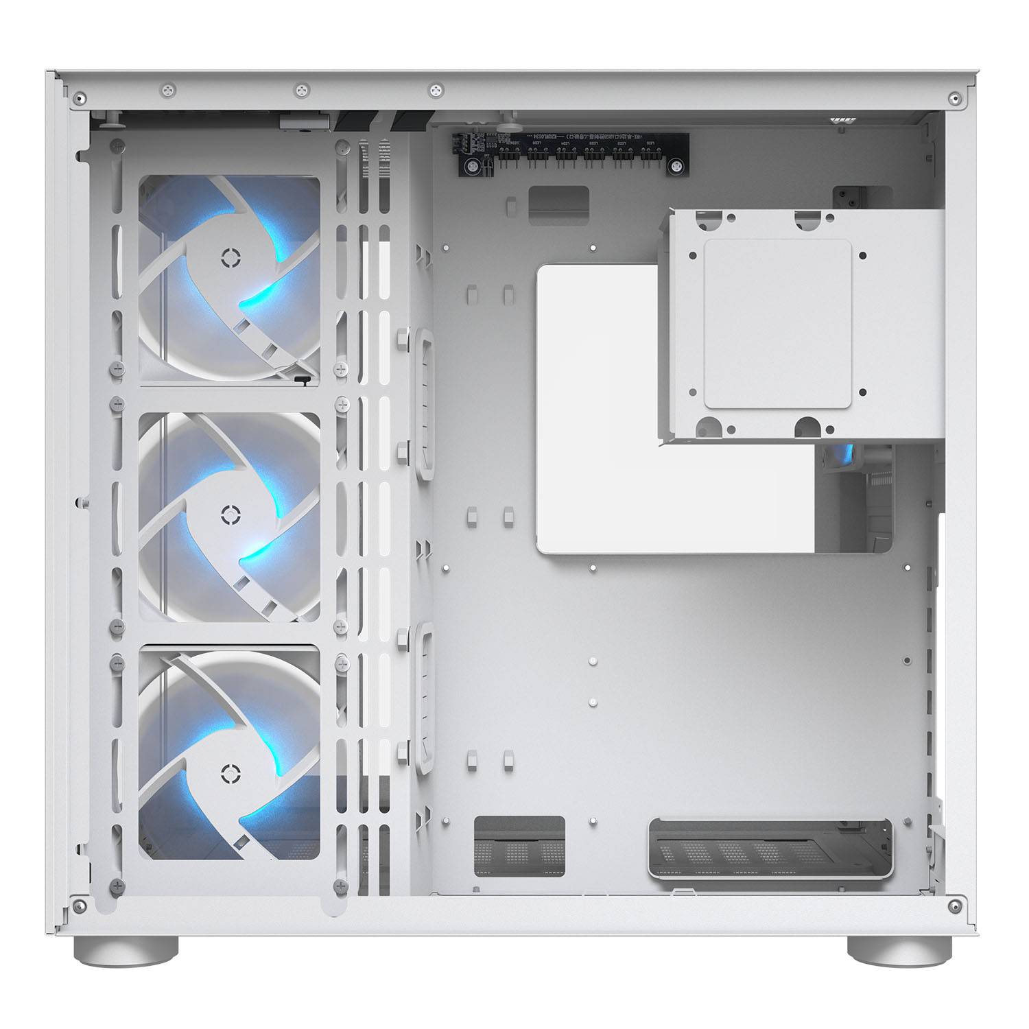 Cougar FV150 RGB White ATX Mid Tower Dual-Chamber Design Tempered Glass Panels PC Case With Pre Installed ARGB PWM Fans ( CGR-5KA1W-RGB ) - Image 9