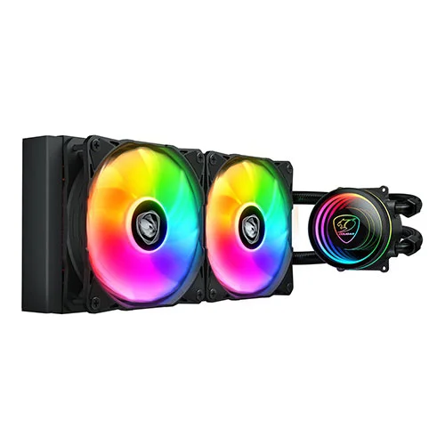 Cougar Poseidon Elite ARGB Black 240mm High Performance ARGB AIO CPU Liquid Cooler ( CGR-PSDELRGB-B-240 ) - Image 2
