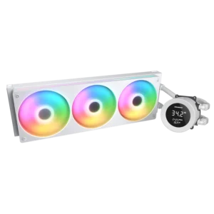 Cougar Poseidon Vistek ARGB 360mm White CPU Liquid Cooler With 1.9-inch Digital Display ( CGR-PSDVARGB-W-360 )