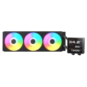 Cougar Poseidon Vistek Pro 360mm ARGB Black CPU Liquid Cooler With Supersized 3.95-inch IPS TFT LCD Display ( CGR-PSDVPRGB-B-360 )