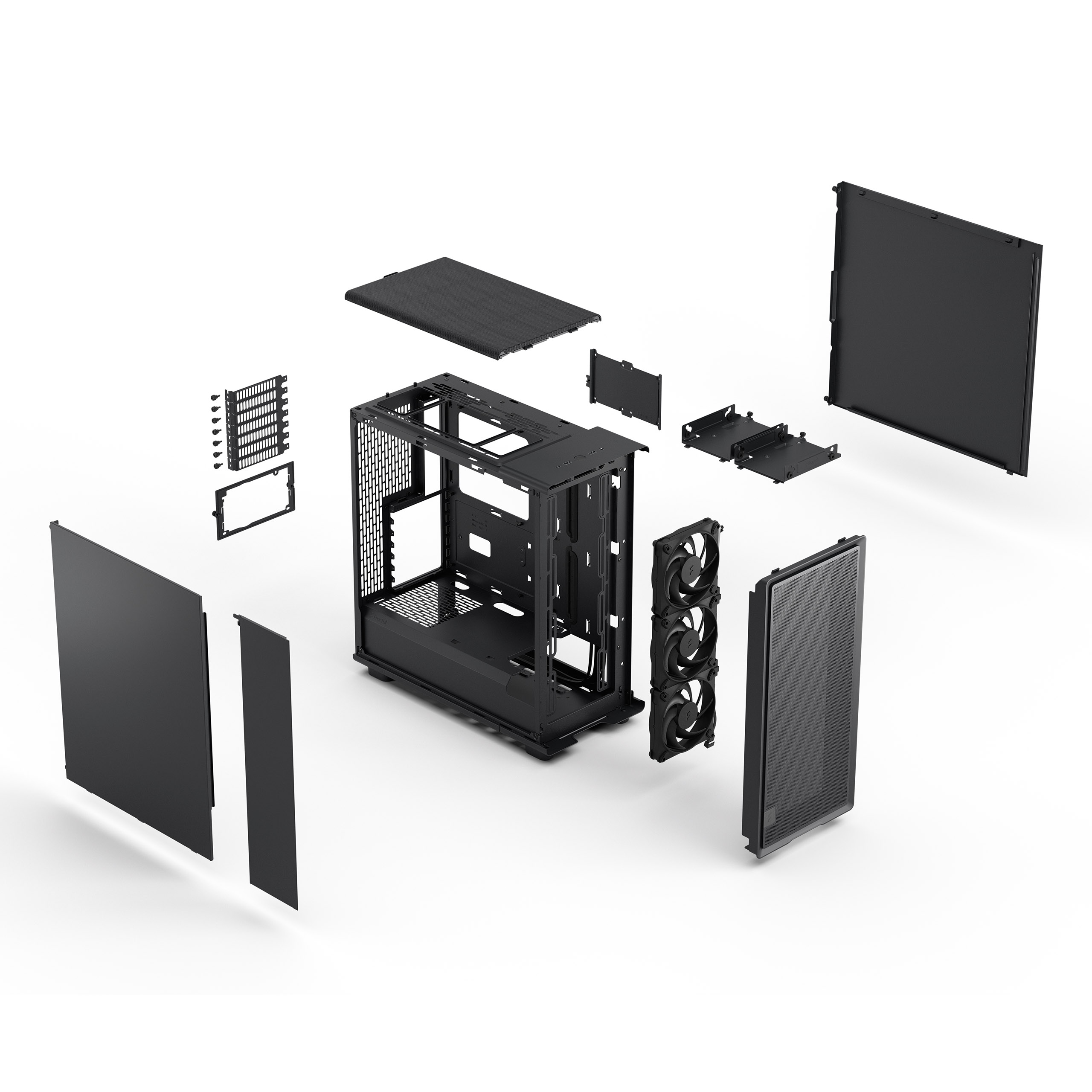 Fractal Design Epoch Solid Black ATX Mid Tower PC Case With Pre Installed Fans ( FD-C-EPO1A-01 ) - Image 10