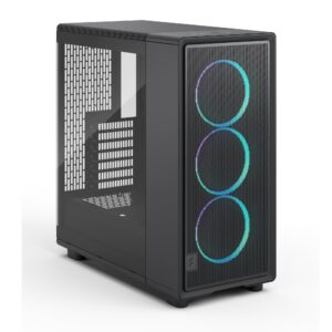 Fractal Design Epoch TG RGB Light ATX Mid Tower Tempered Glass Side Panel PC Case With Pre Installed Fans ( FD-C-EPO1A-04 )