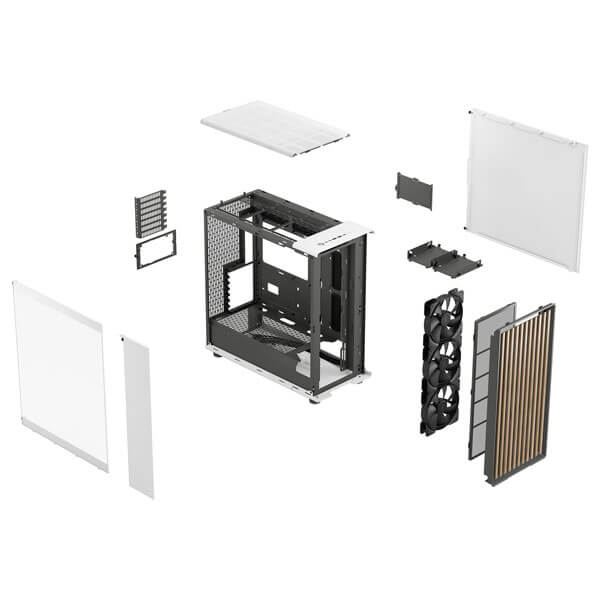 Fractal Design North XL TG Clear E-ATX Mid Tower Tempered Glass Side Panel White Pc Cabinet With Pre Installed Fans ( FD-C-NOR1X-04 ) - Image 9