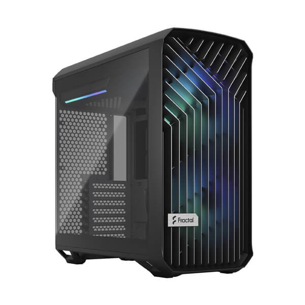 Fractal Design Torrent Compact TG Light Tint RGB E-ATX Mid Tower Tempered Glass Side Panel Black PC Case With Pre Installed Fans ( FD-C-TOR1C-02 )
