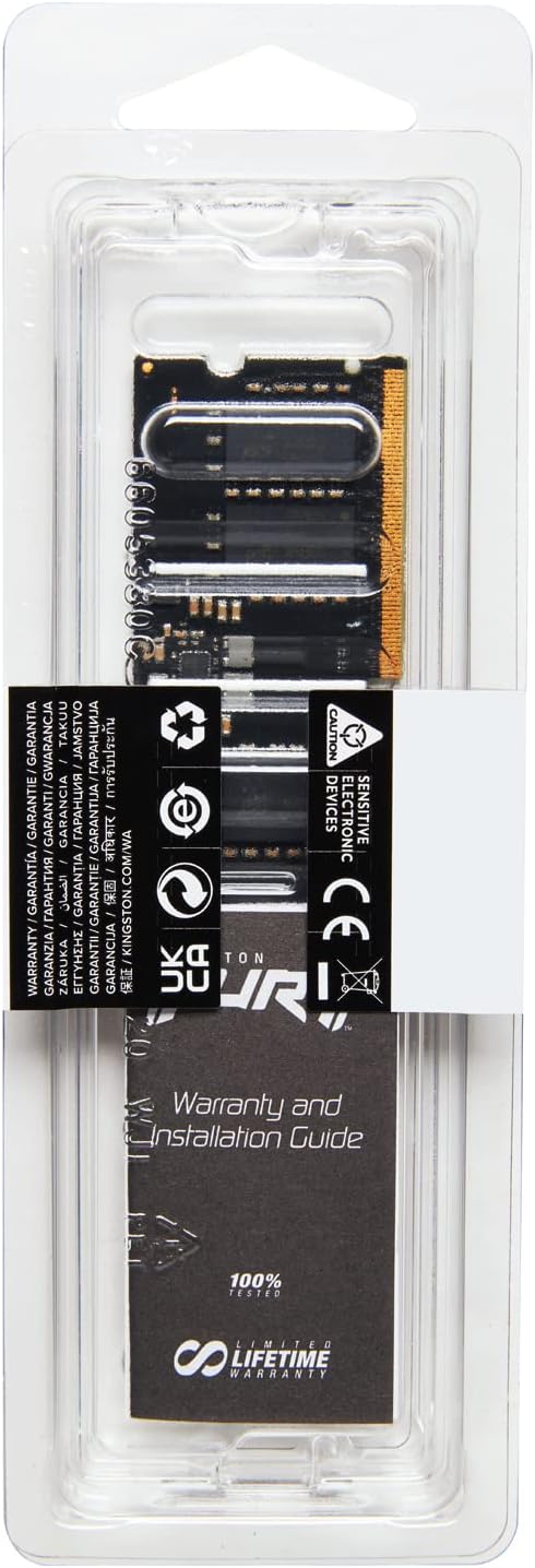 Kingston Fury Impact 16GB (1x16GB) DDR5 6000MT/s CL38 XMP Non-ECC Unbuffered SODIMM Single Module 262-pin Black Laptop RAM ( KF560S38IB-16 ) - Image 4