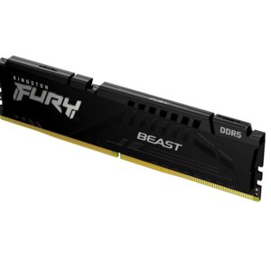 Kingston Fury Beast 8GB (1x8GB) DDR5 6000MT/s CL30 EXPO Non-ECC Unbuffered DIMM Single Module 288-pin Black Desktop RAM ( KF560C30BBE-8 )