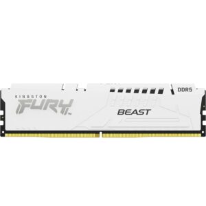 Kingston Fury Beast 16GB (1x16GB) DDR5 6000MT/s CL36 EXPO Non-ECC Unbuffered DIMM Single Module 288-pin White Desktop RAM ( KF560C36BWE2-16 )