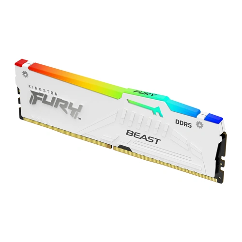 Kingston FURY Beast White RGB 32GB (1x32GB) DDR5 6000MT/s CL36 EXPO Non-ECC Unbuffered DIMM Single Module 288-pin White Desktop RAM ( KF560C36BWEA-32 ) - Image 2