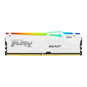 Kingston FURY Beast White RGB 32GB (1x32GB) DDR5 6000MT/s CL36 EXPO Non-ECC Unbuffered DIMM Single Module 288-pin White Desktop RAM ( KF560C36BWEA-32 )