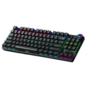 Aula M75 Tri-Mode 2.4G/Bluetooth/Wired TKL Mechanical Red Switches Black Gaming Keyboard With Knob ( M75B )