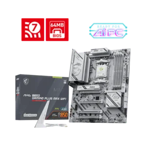 MSI MAG B850 GAMING PLUS MAX WIFI ATX Motherboards ( AMD Socket AM5, Supports AMD Ryzen 9000, 8000, 7000 Series Desktop Cpu, 4x DDR5 RAM Slots, Max 256GB RAM Support )
