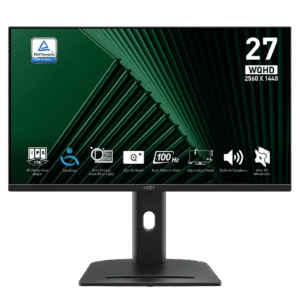 MSI PRO MP275QPG 27-Inch Flat IPS WQHD 100Hz 1ms (MPRT), 4ms (GtG) Adaptive-Sync Built-in Speakers Anti-glare Business Monitor