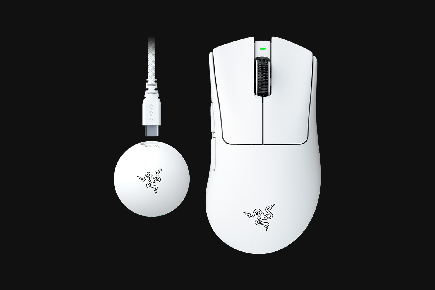 Razer DeathAdder V4 Pro White Ultra-lightweight Ergonomic Wireless Esports Gaming Mouse With Razer Optical Scroll Wheel ( RZ01-05330200-R3A1 ) - Image 6